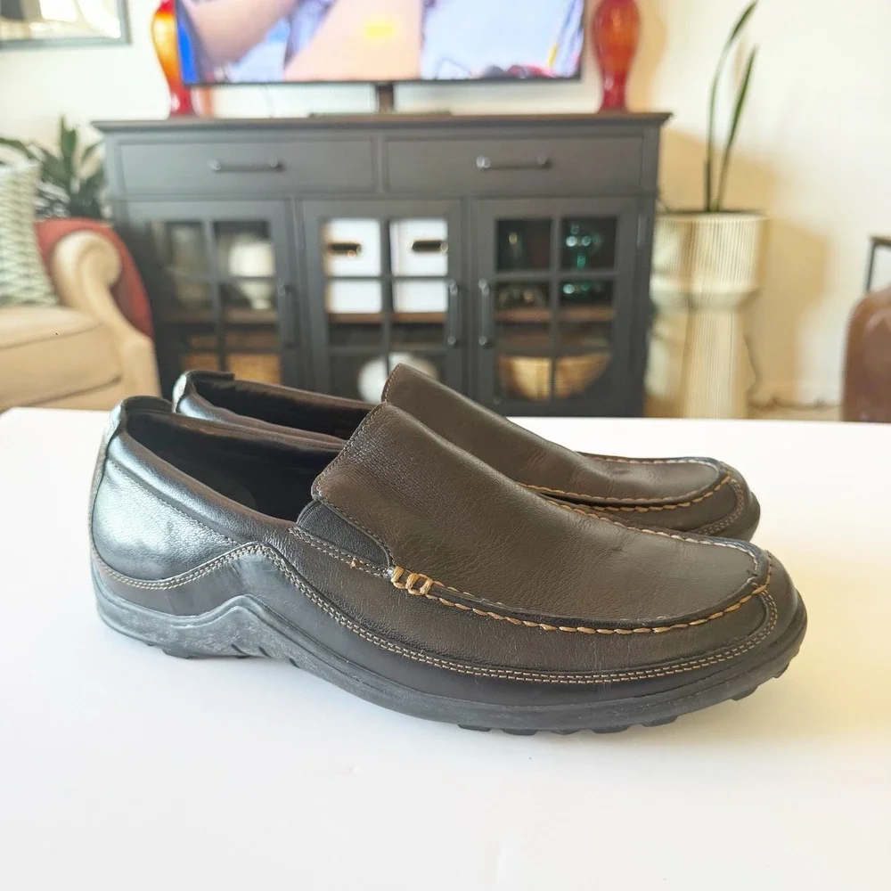 Cole Haan Tucker Venetian Slip On Loafer Black Leather Men's Size 10 Driving Moc